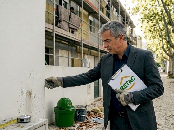 Especialista analisa a eficiência do isolamento térmico num edifício contemporâneo