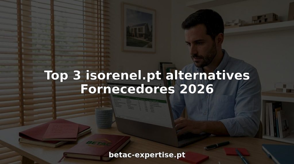 Pessoa a procurar fornecedores de isolamento térmico no computador, no escritório lá de casa.