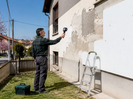 Técnico avalia o isolamento do edifício com recurso a uma câmara térmica