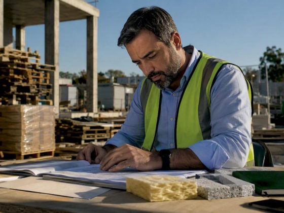 Engenheiro a avaliar soluções de isolamento térmico
