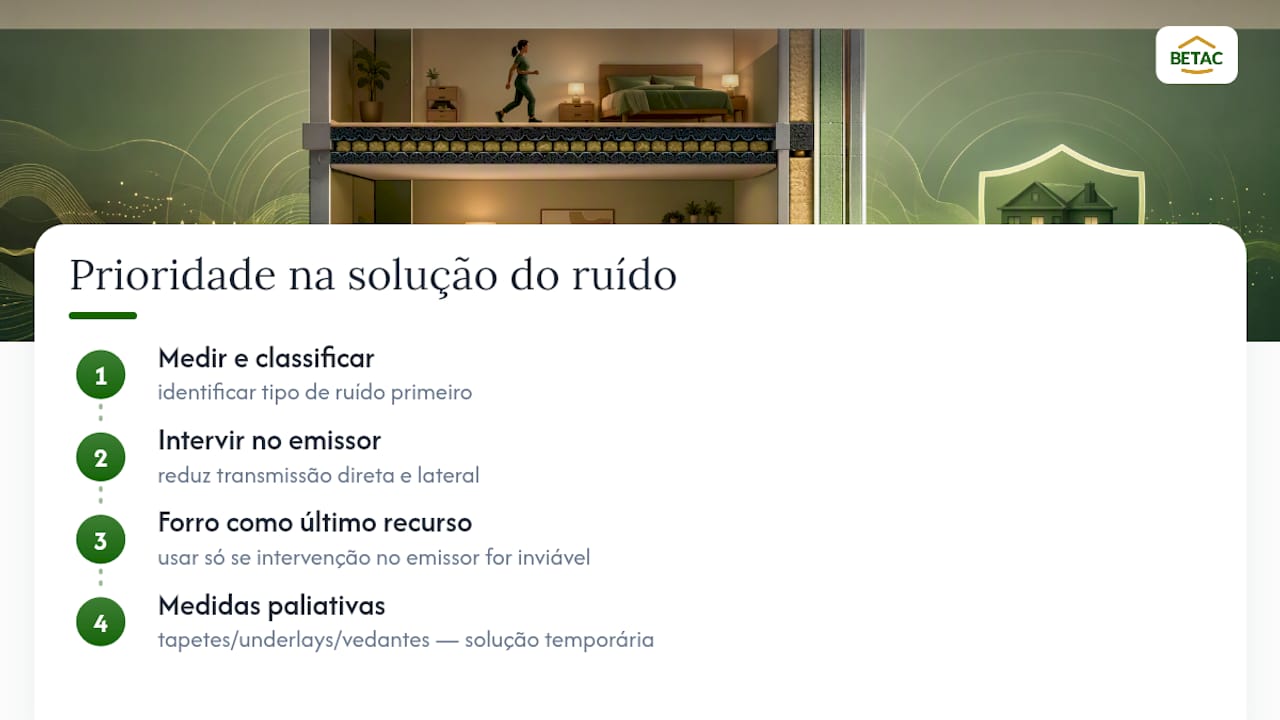 O que a maioria dos guias sobre ruído entre pisos esconde — overview diagram