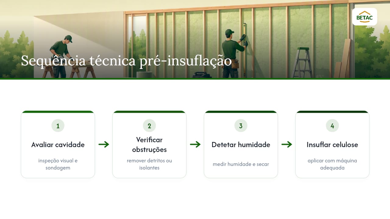 Fases de diagnóstico antes da insuflação