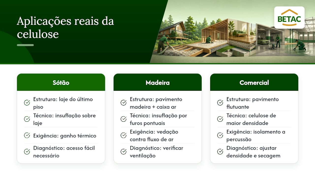 Comparação de três métodos de aplicação de celulose em pavimentos