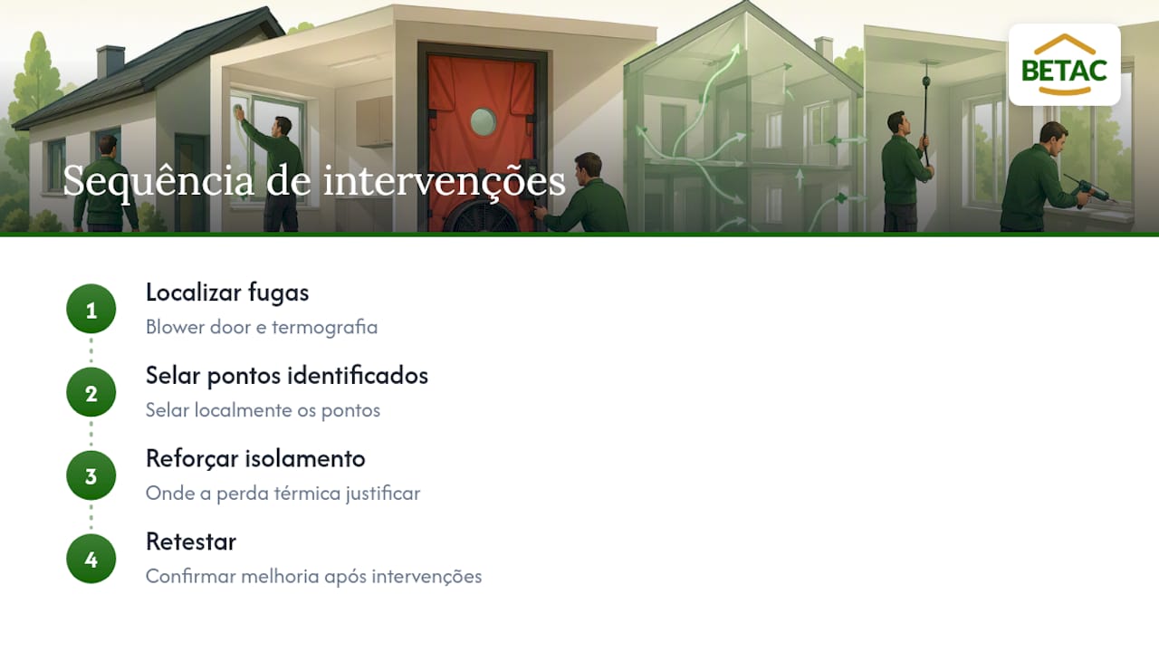 Quatro passos para corrigir fugas de ar