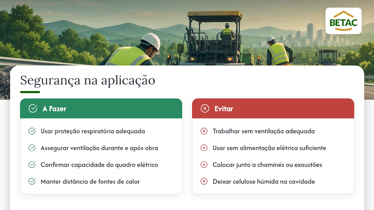 Segurança e precauções durante a aplicação — overview diagram