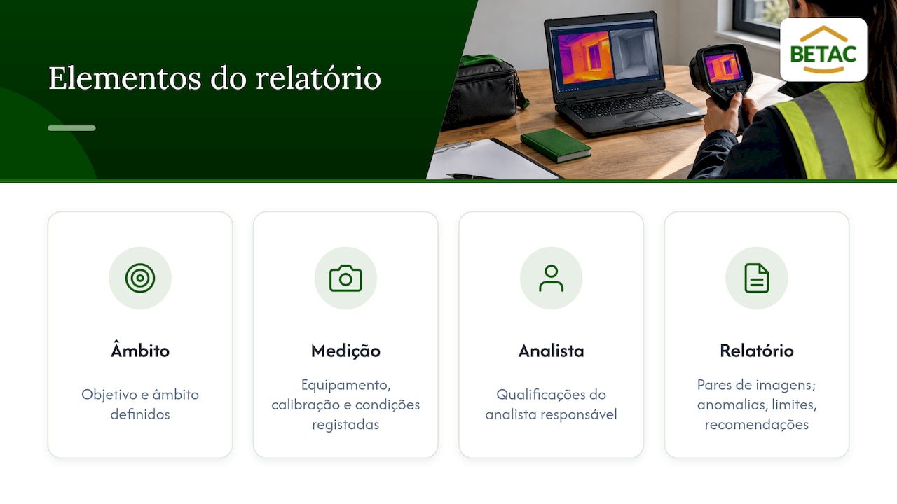 Elementos essenciais de um relatório termográfico